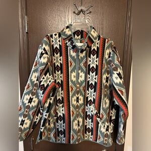 Wrangler women’s XL southwestern zip-up fleece